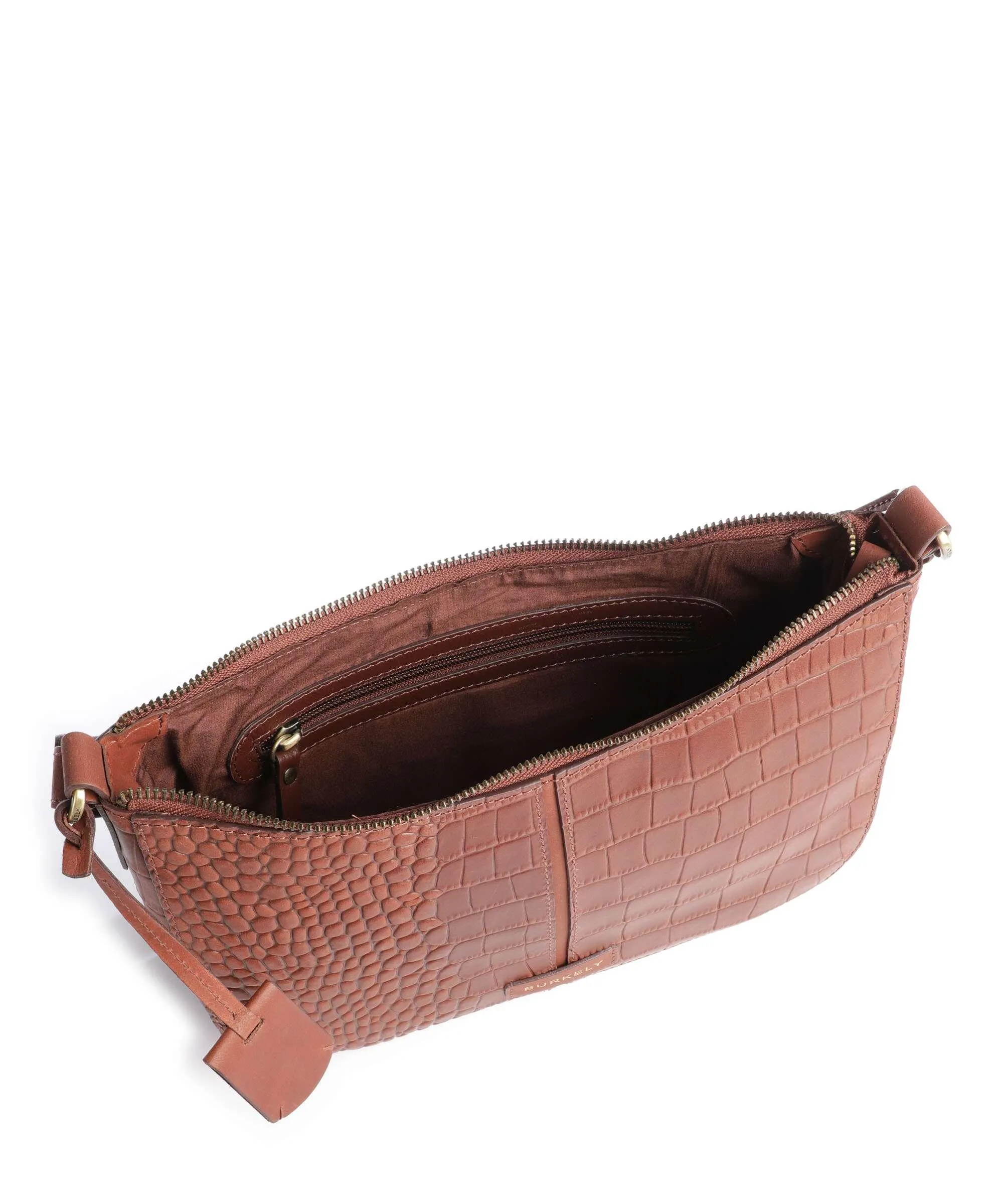  Burkely Cool Colbie Borsa a spalla pelle in rilievo marrone  