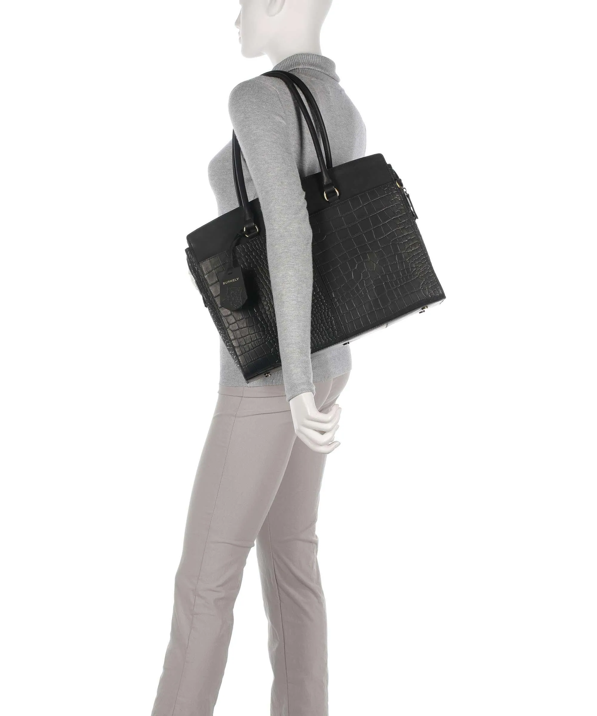  Burkely Cool Colbie Borsa shopper 15″ pelle in rilievo nero  