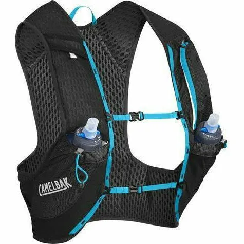 Camelbak NanoVest 3L Quick Stow Flask Black/Atomic Blue - Zaino Trail Running