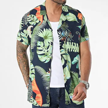 Camicia a maniche corte blu navy