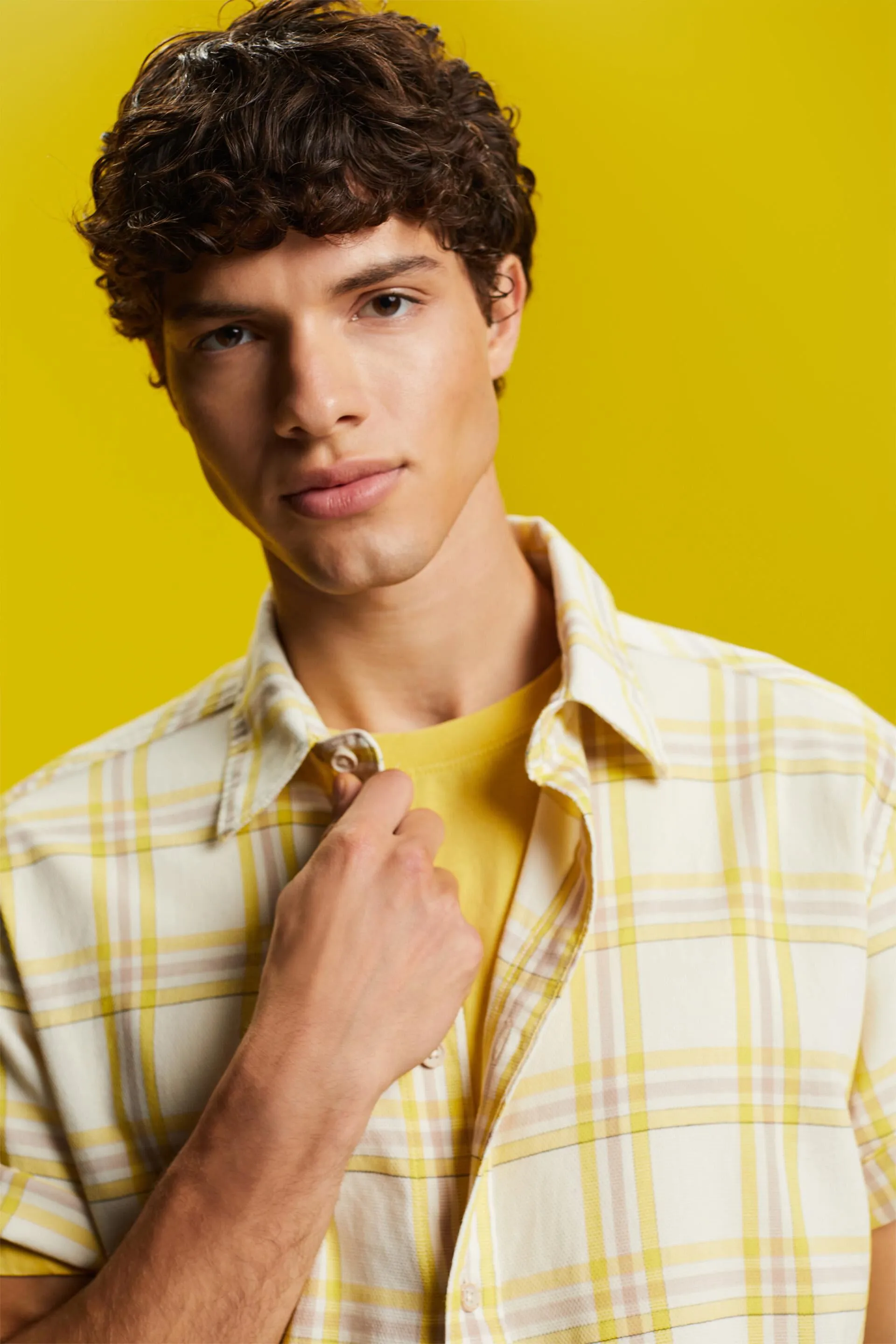 Camicia a quadri con maniche corte