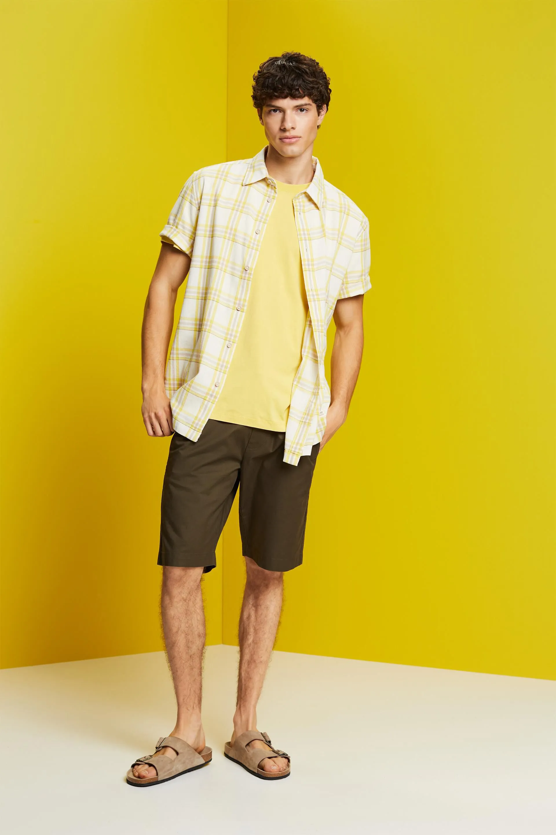 Camicia a quadri con maniche corte