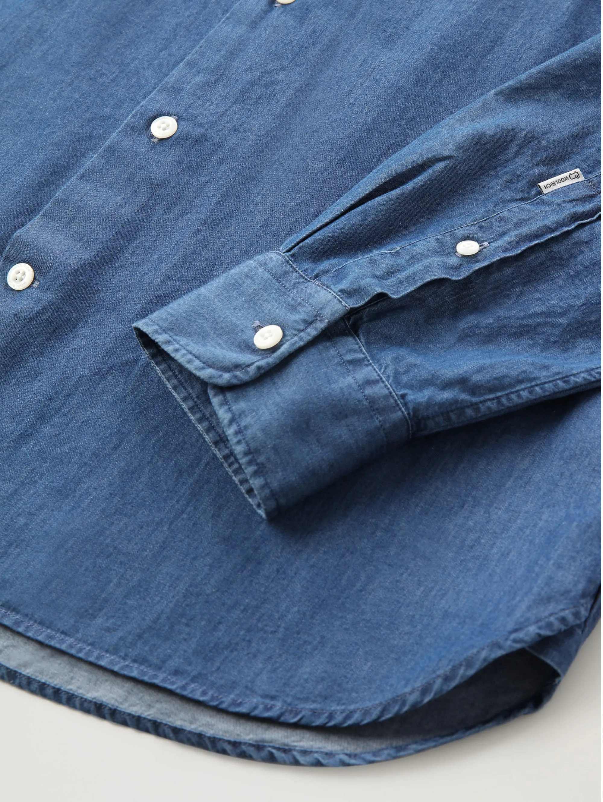 Camicia in Chambray con Taschino Blu