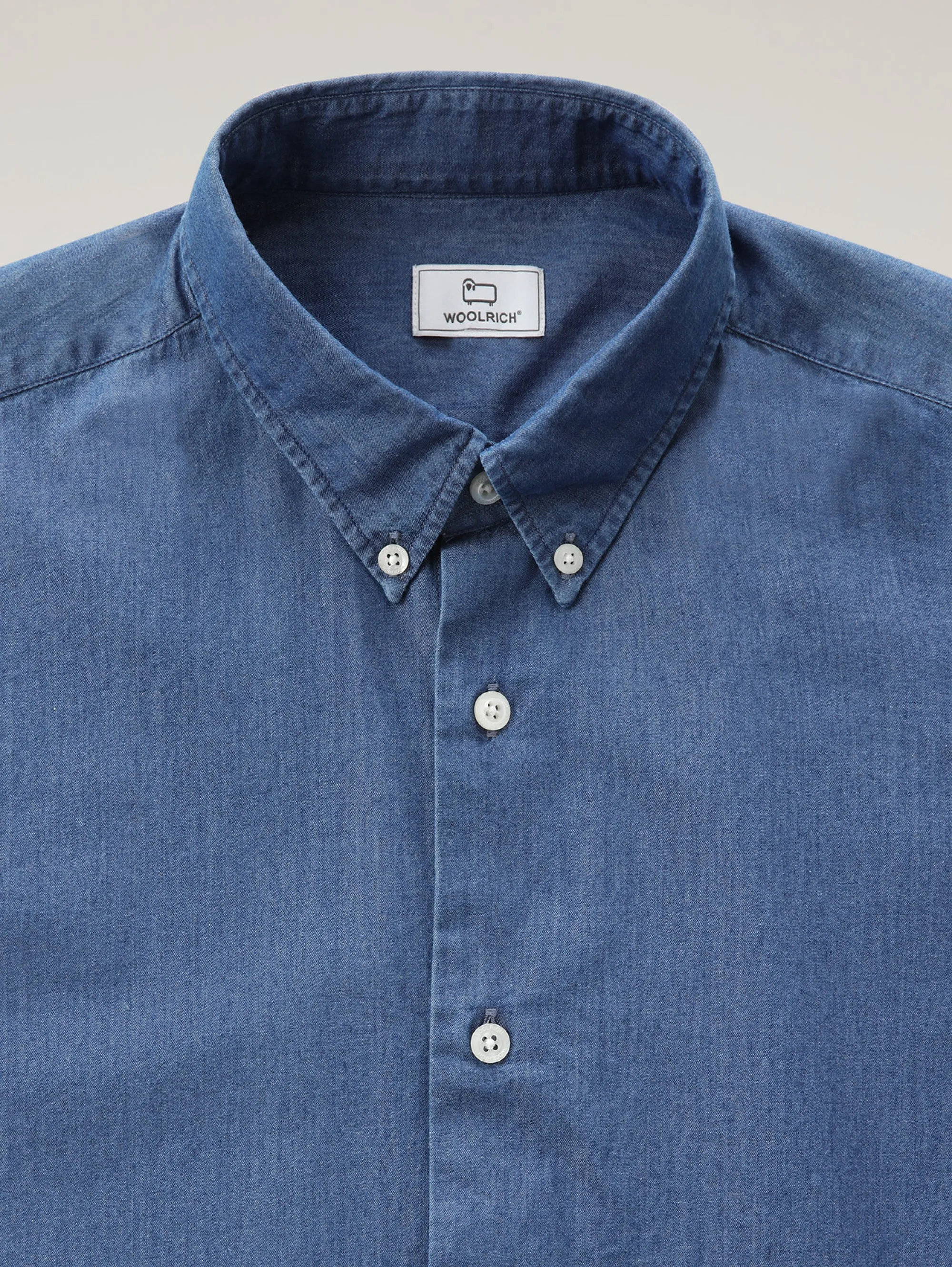 Camicia in Chambray con Taschino Blu
