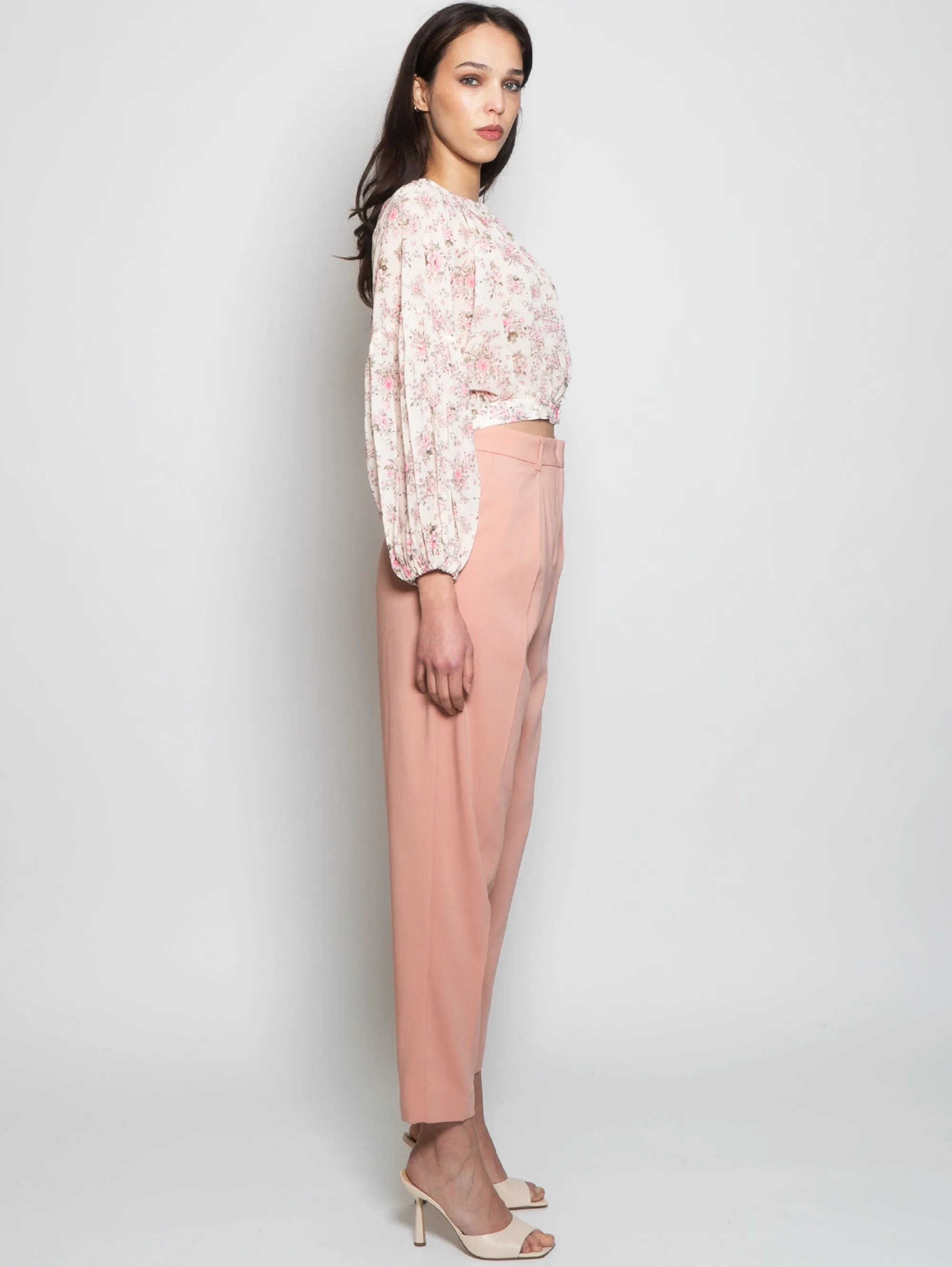 Camicia in Georgette con Stampa Floreale Multicolor