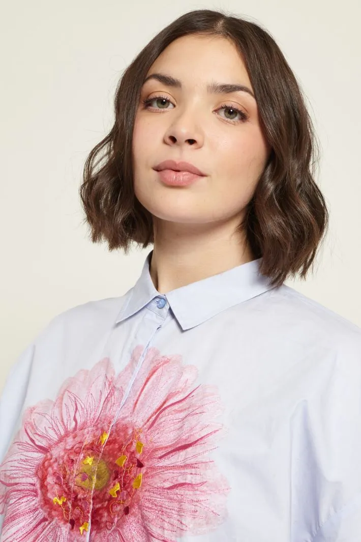 Camicia in popeline stampata