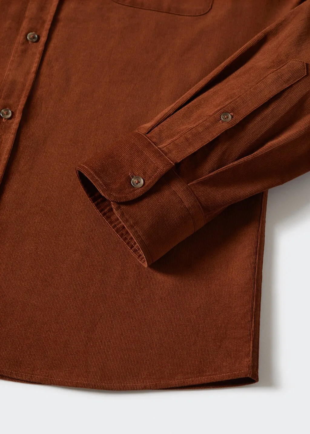 Camicia regular fit micro-velluto a coste