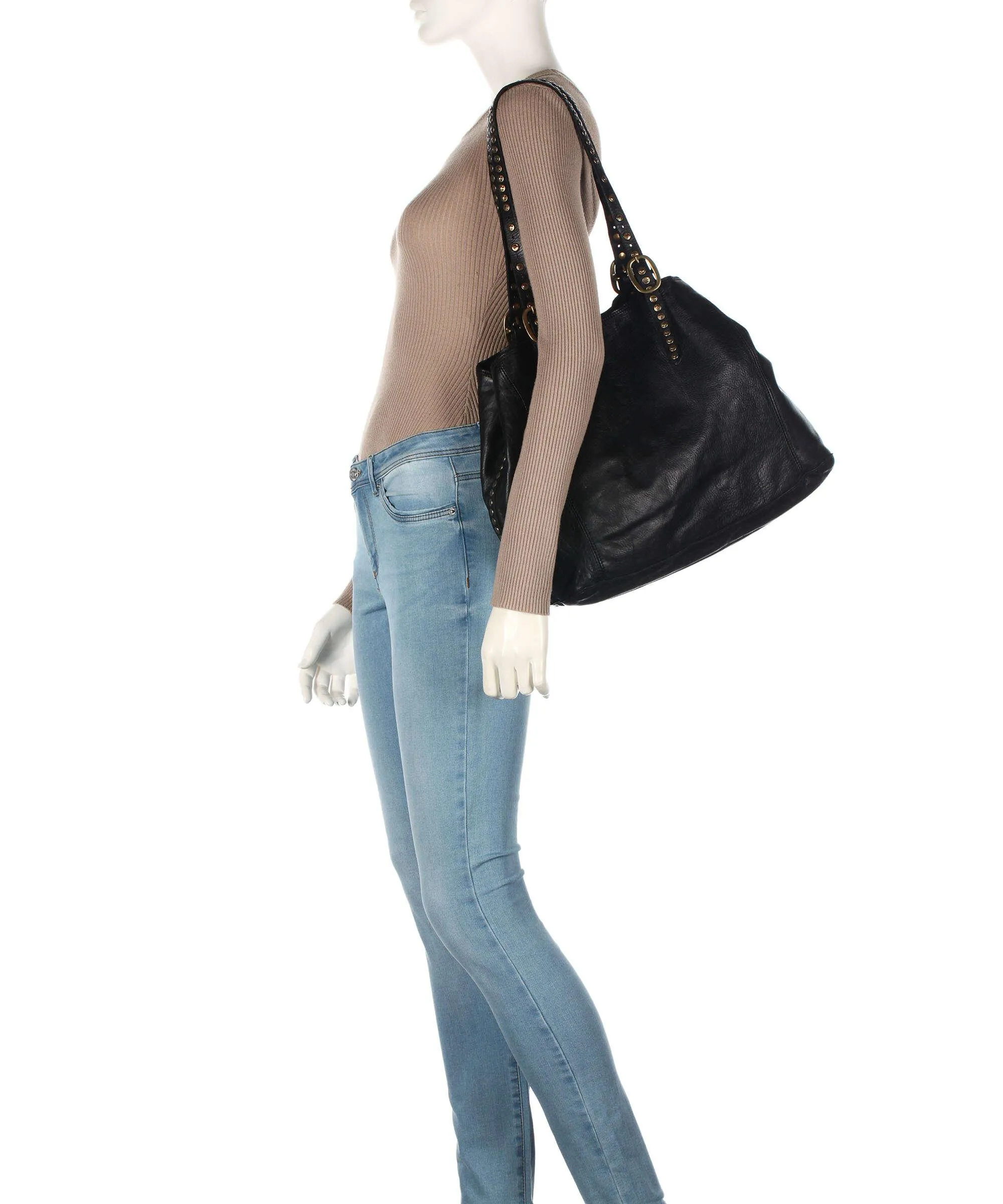  Campomaggi Alice Borsa shopper pelle bovina nero  