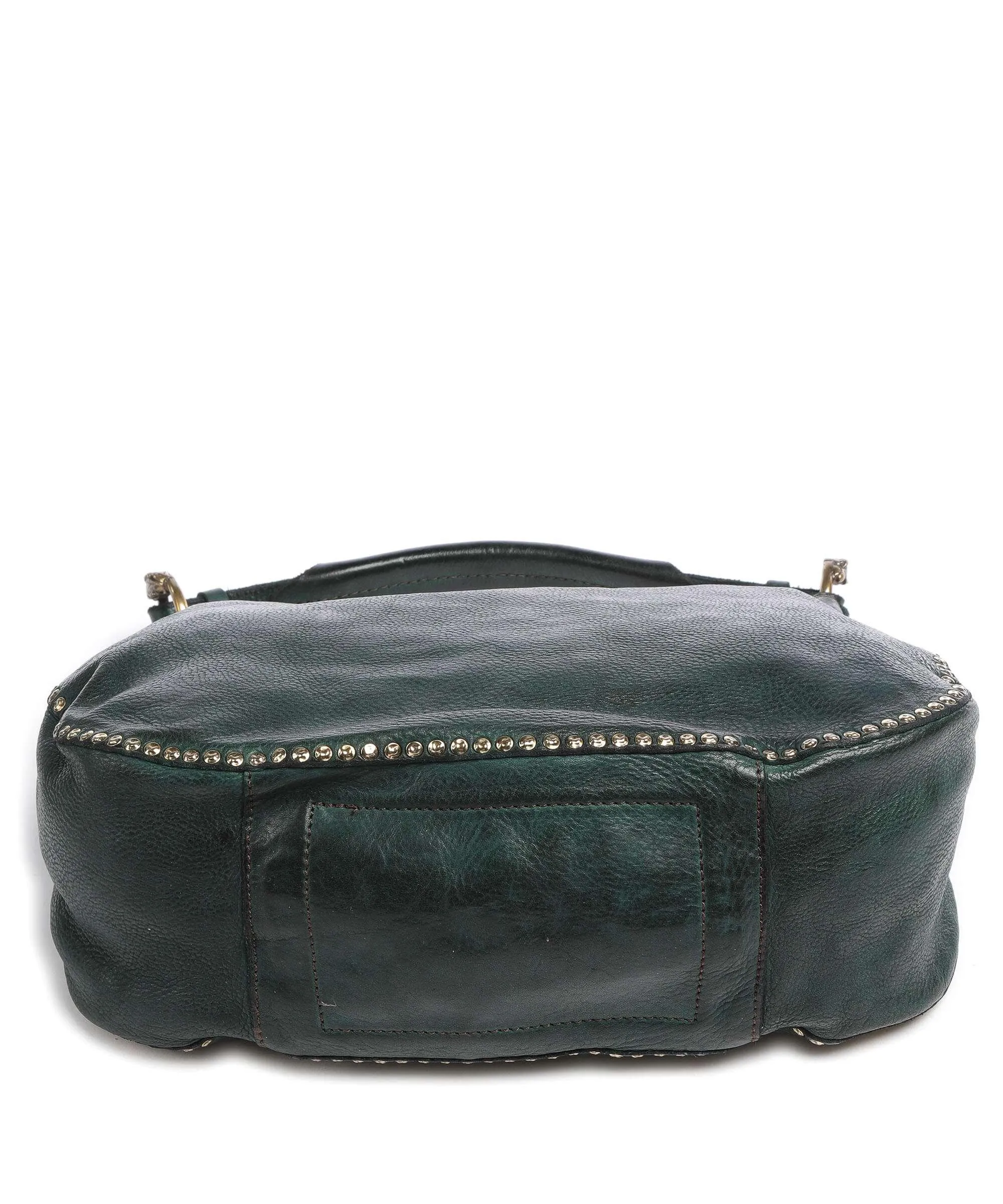  Campomaggi Borsa hobo pelle di vacchetta grana verde scuro  