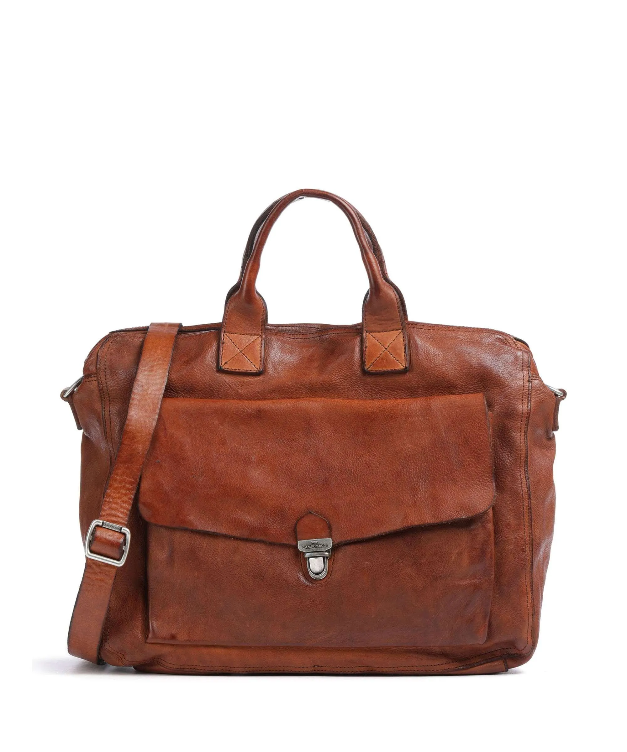  Campomaggi Cartella 14″ pelle di vacchetta grana cognac  