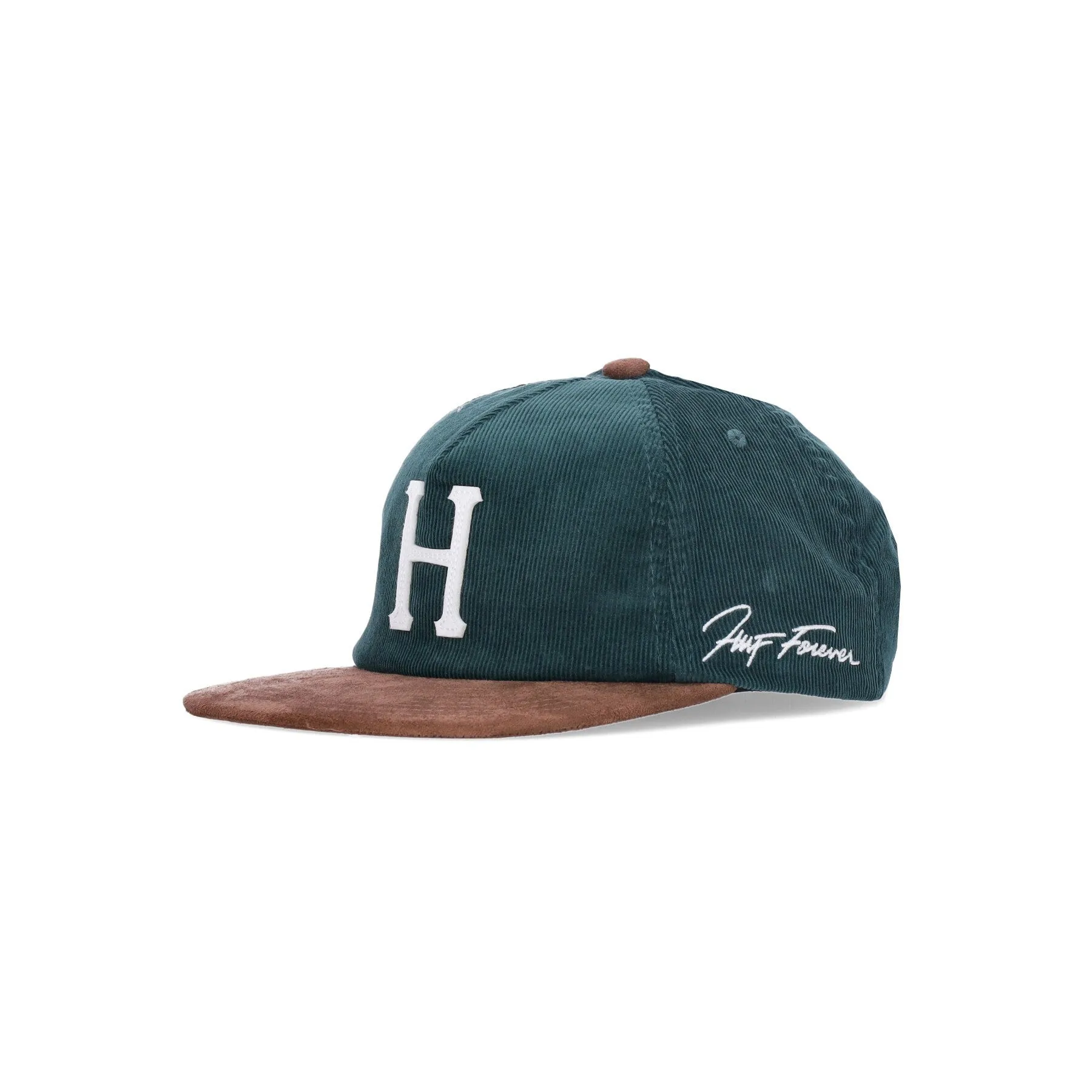 Cappellino Visiera Piatta Uomo Corduroy Classic H Snapback Forest Green