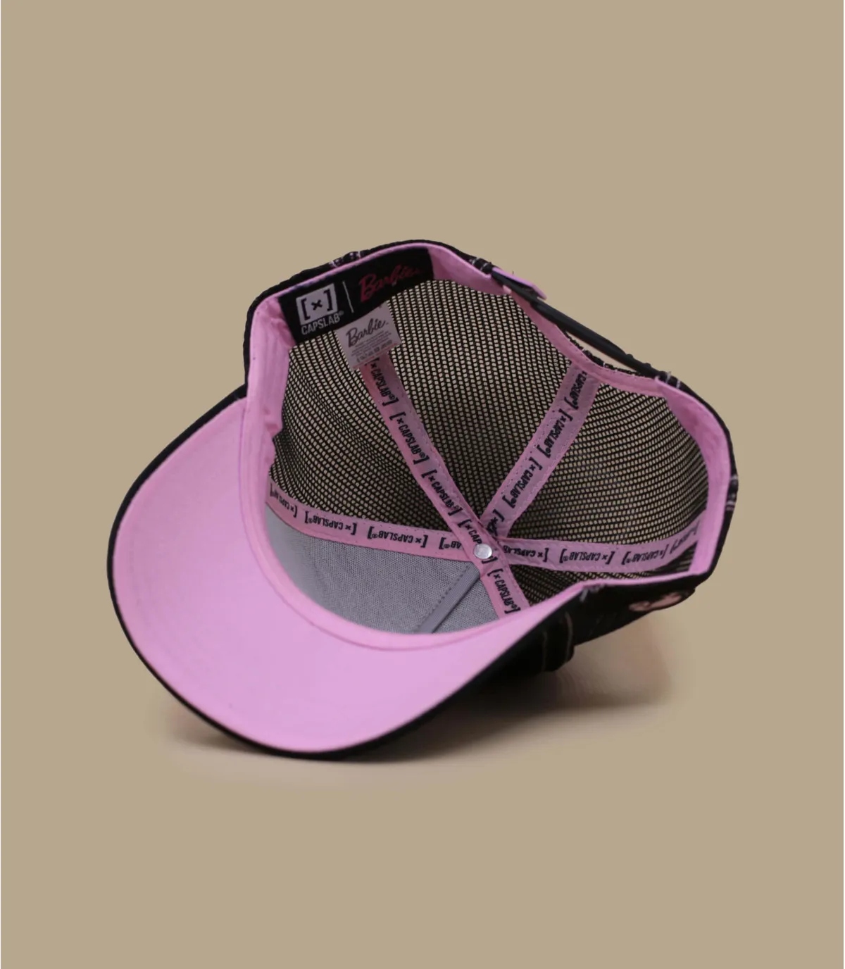 Cappello trucker da donna Barbie nero rosaCappellini Trucker Barbie black     