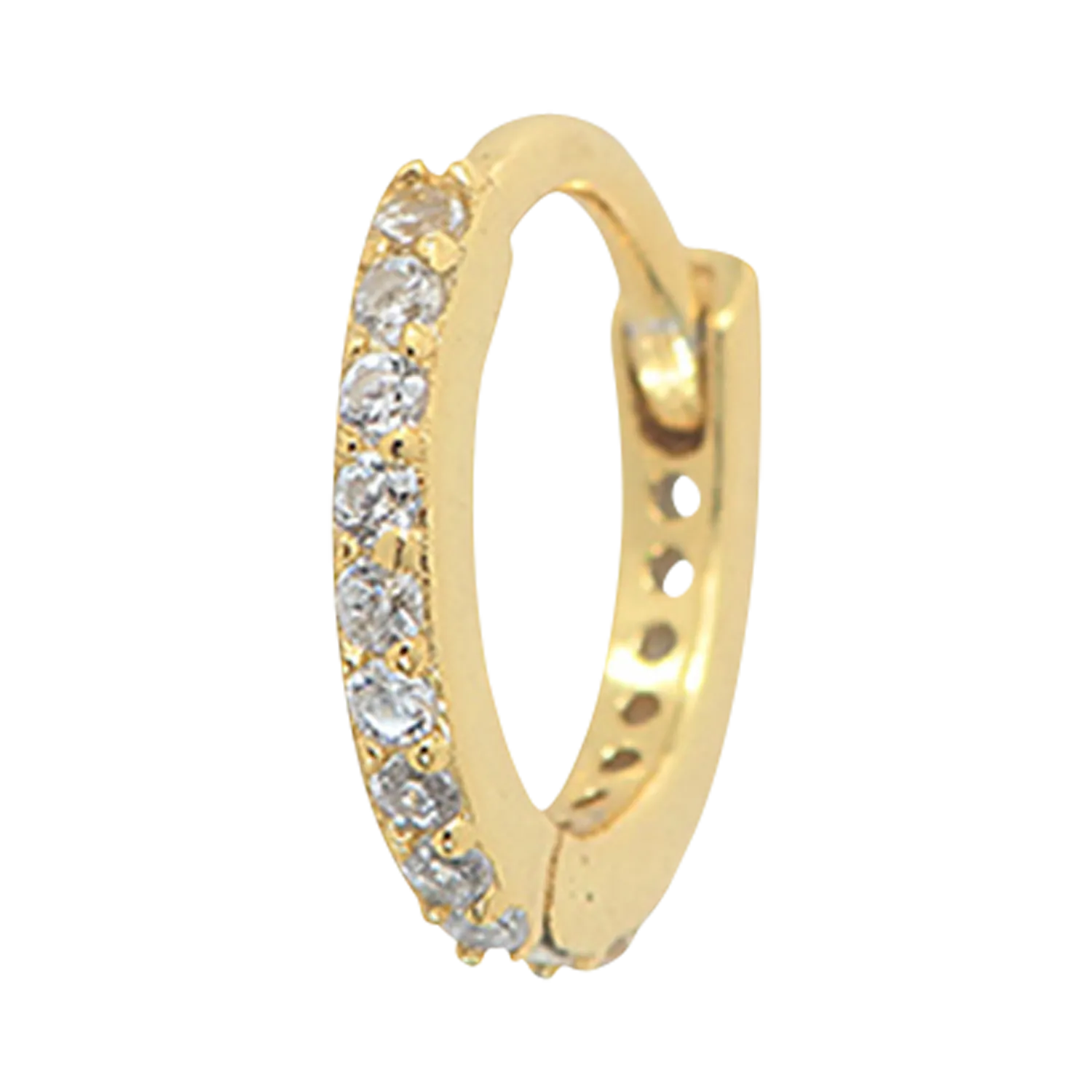  CAROLINE NAJMAN   PALMA - Mini cerchio con strass in ottone | Bianco