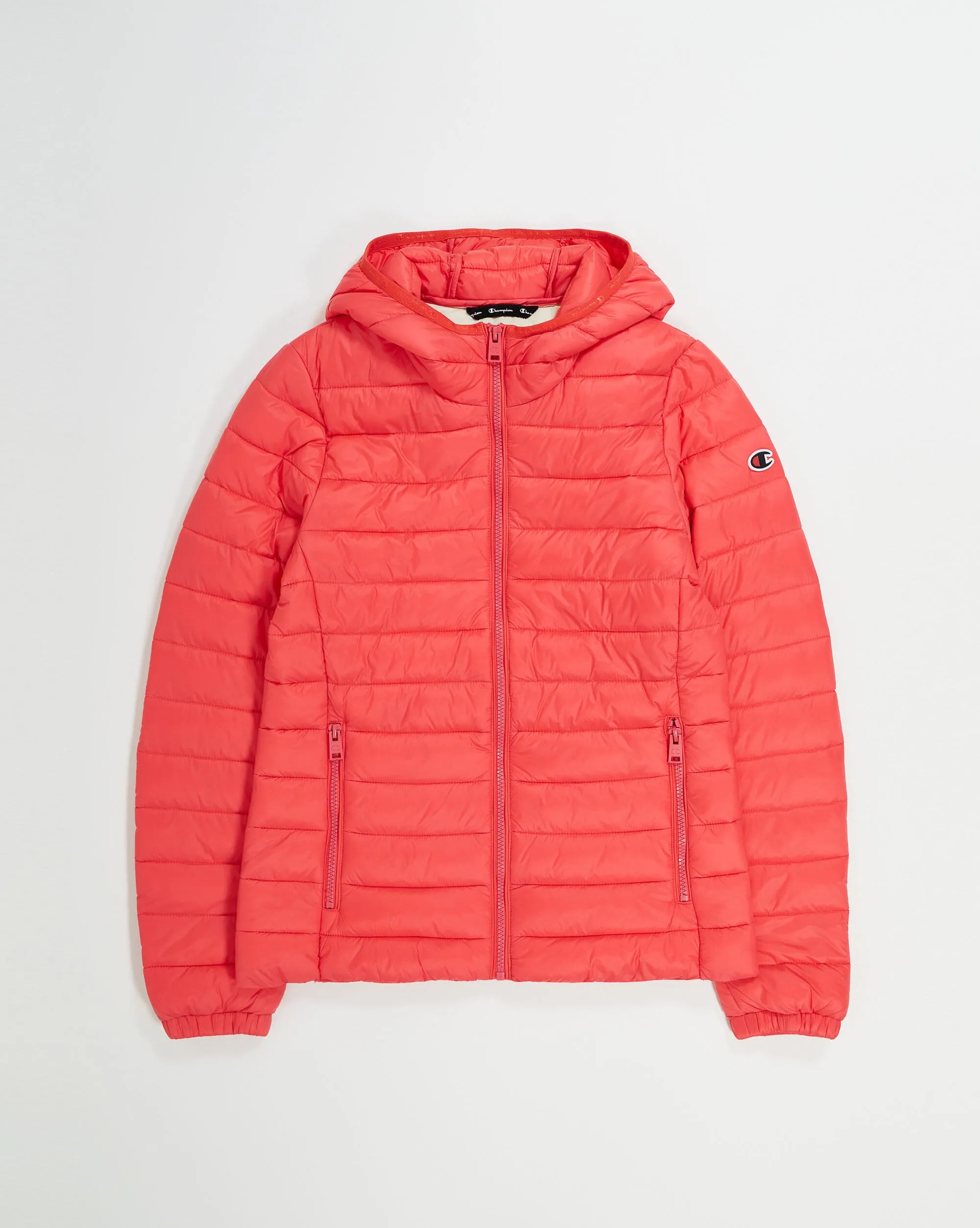 Champion Giacca Imbottita Con Cappuccio Leggera Rosa Donna