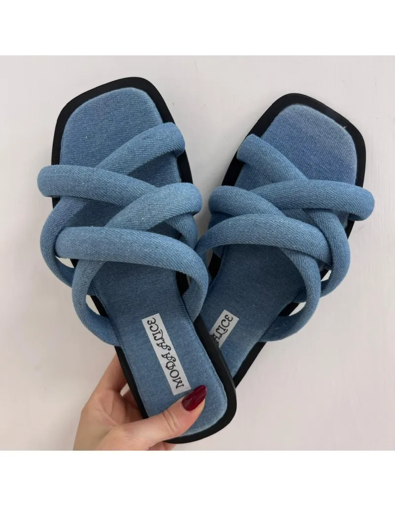 CIABATTE JESSY DENIM CHIARO