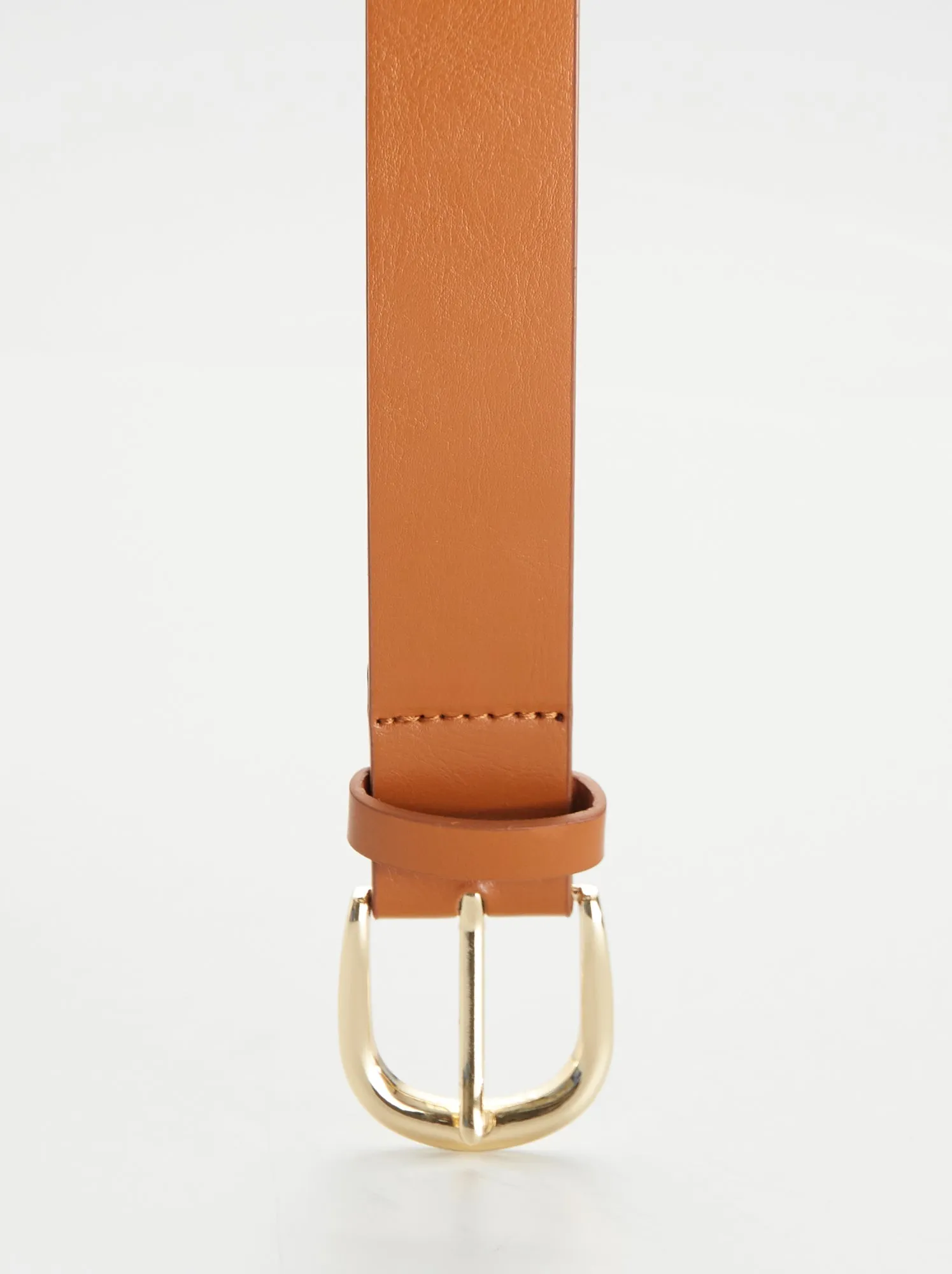 Cintura basic in similpelle - MARRONE