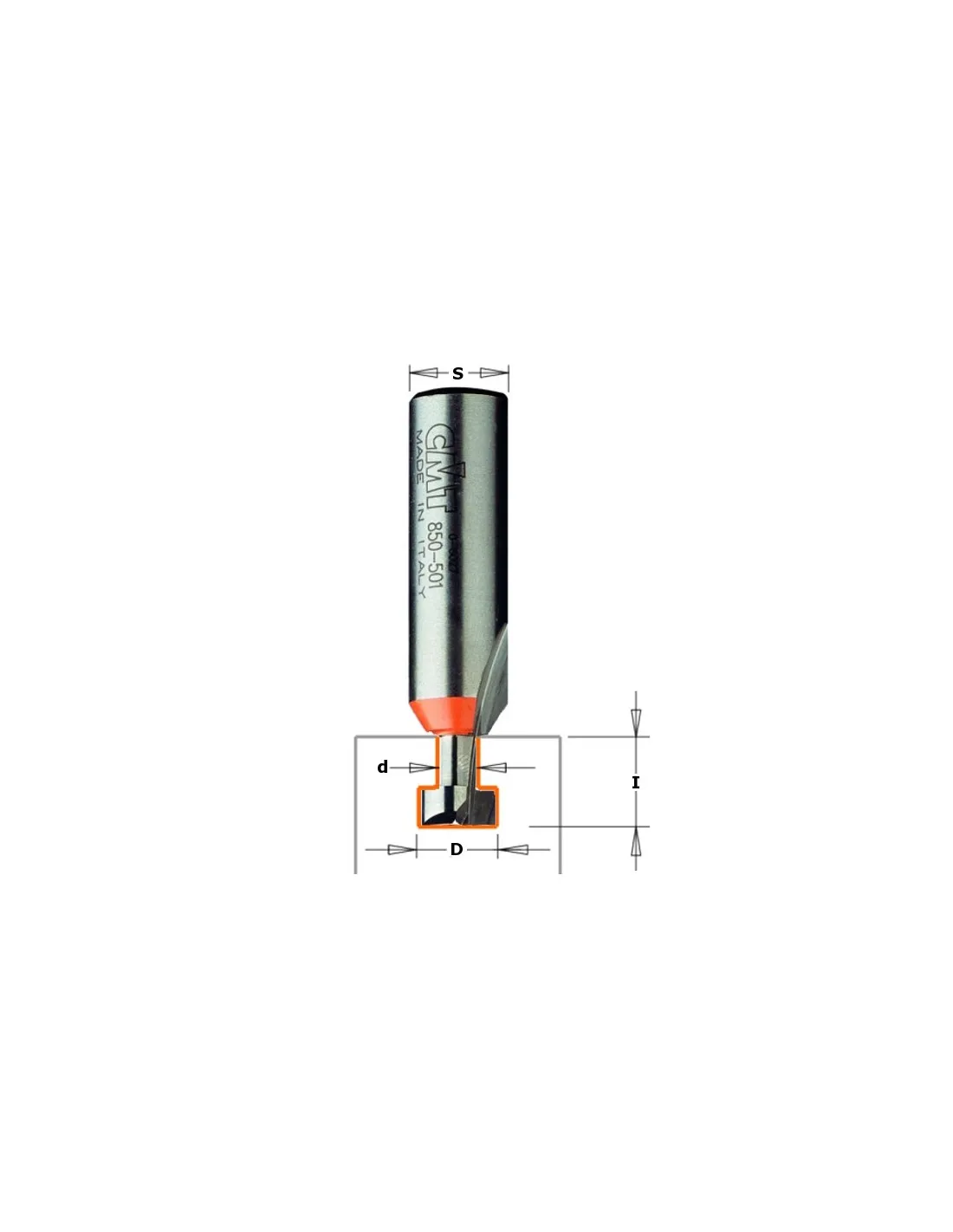 CMT 950.001.11 FRESA PER LEGNO PER SERRATURE E SCANALATURE A T S8mm