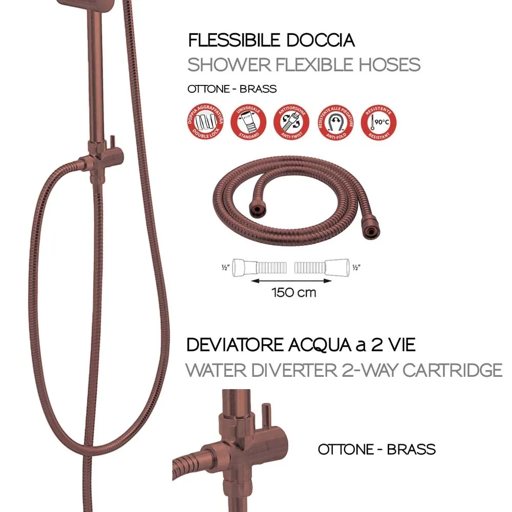 Colonna doccia Liberty rame