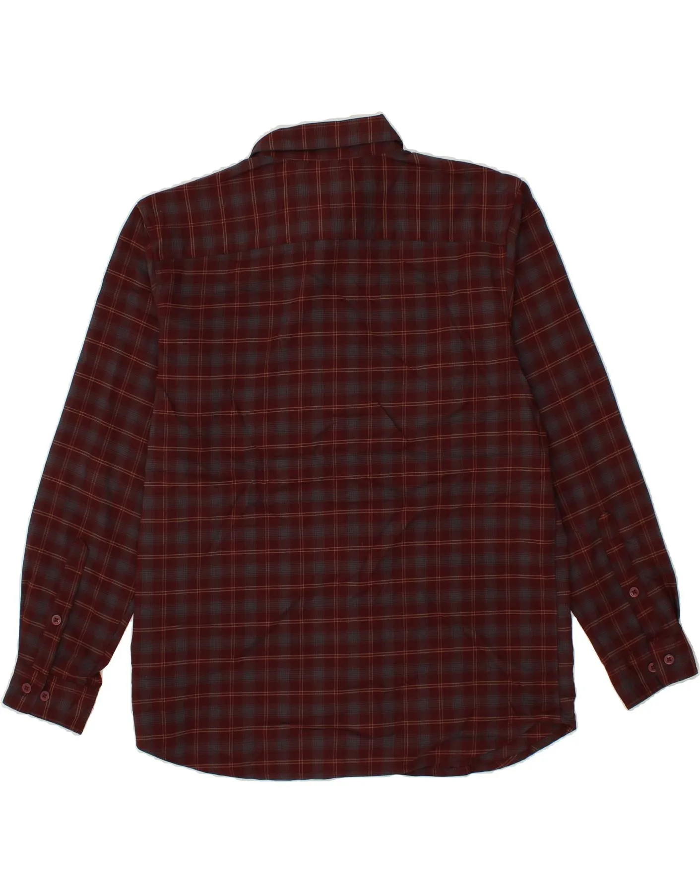 COLUMBIA Mens Shirt Large Maroon Check Polyester