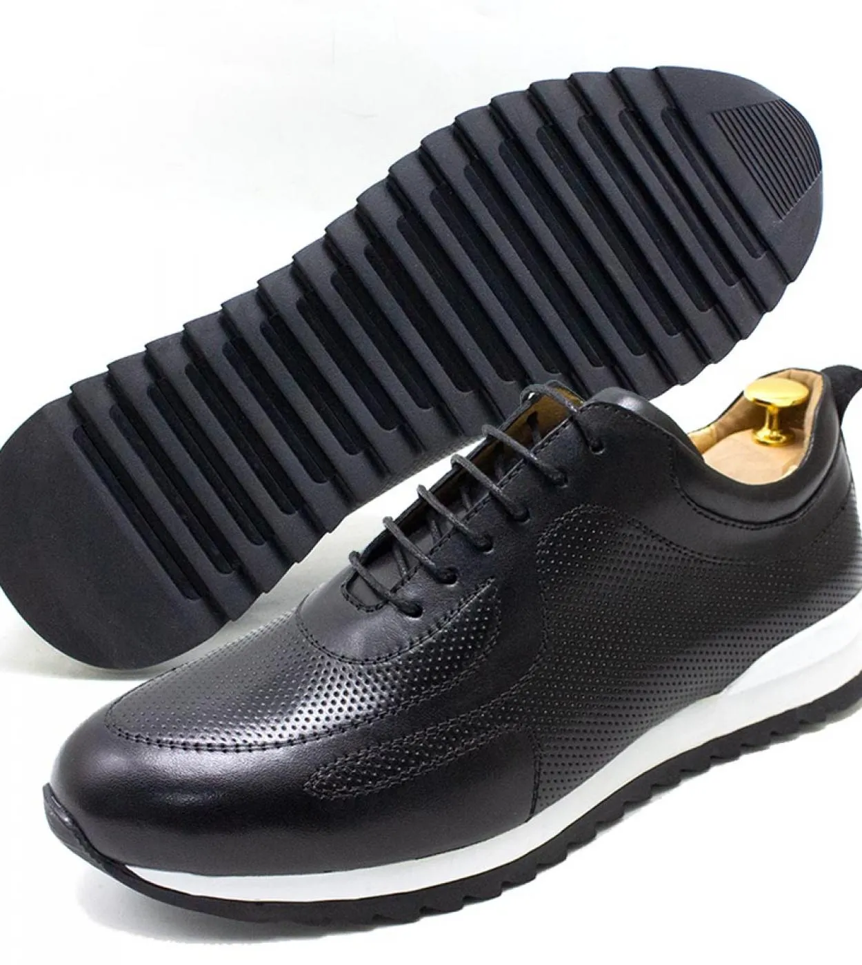 Comode scarpe da uomo in vera pelle Scarpe da ginnastica casual in pelle da uomo di lusso