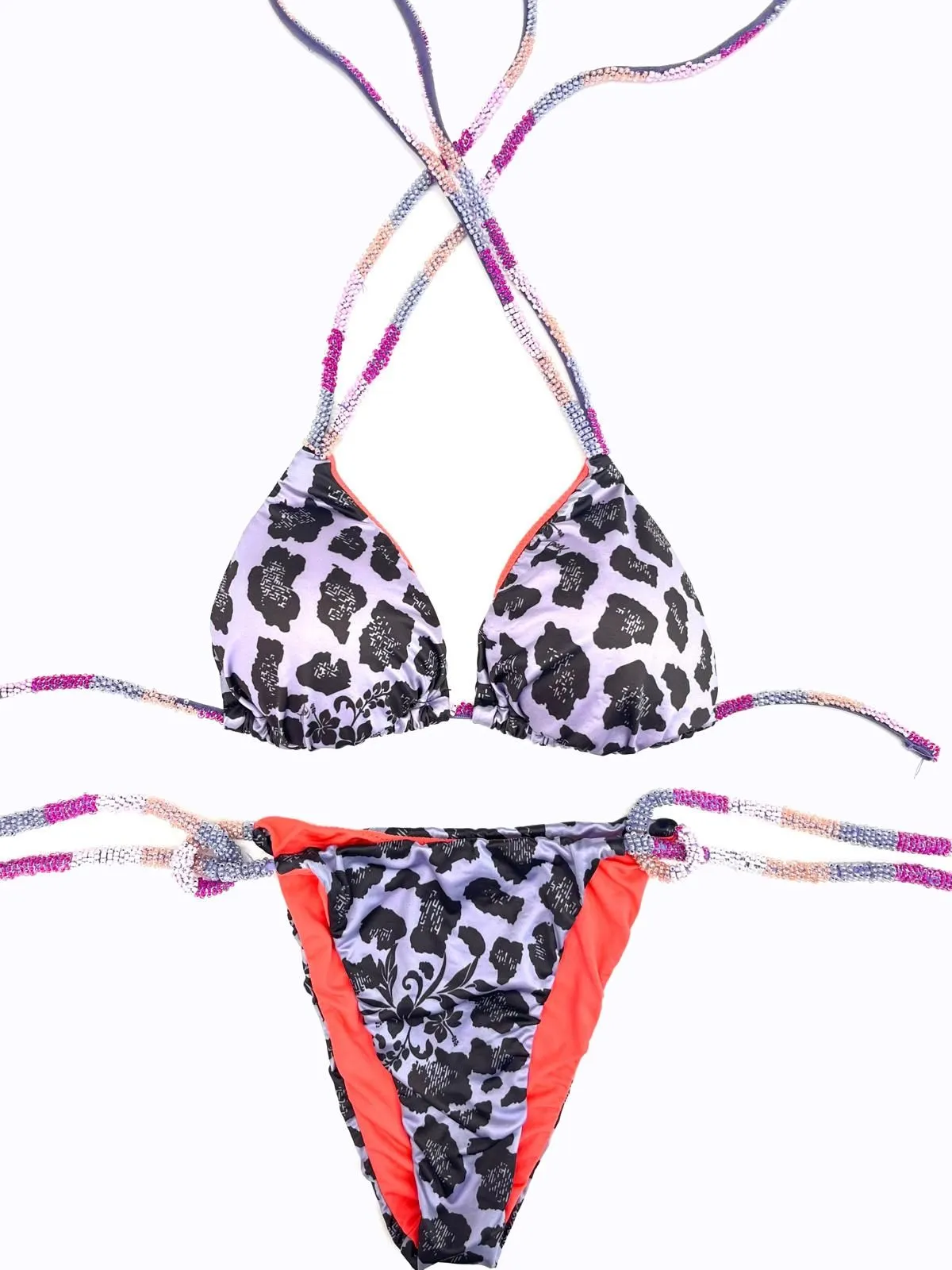 COMPLETO BIKINI CON FANTASIA MACULATA