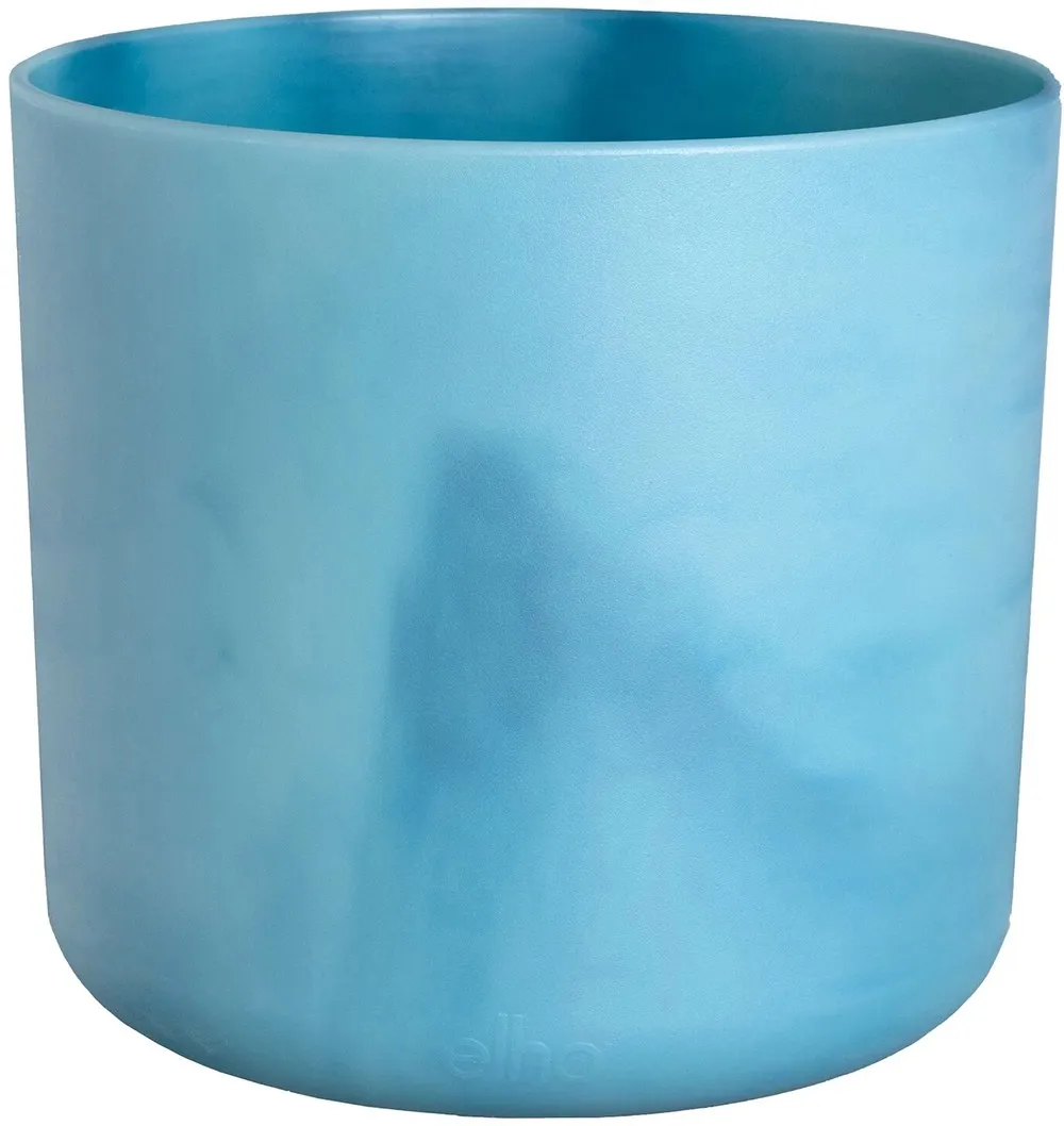 Coprivaso in plastica riciclata Elho Ocean Collection Ø 18 x H 17 cm blu