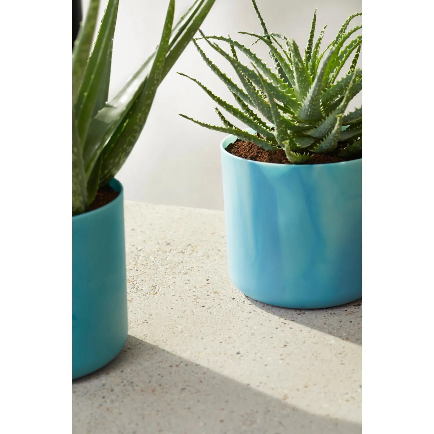 Coprivaso in plastica riciclata Elho Ocean Collection Ø 18 x H 17 cm blu