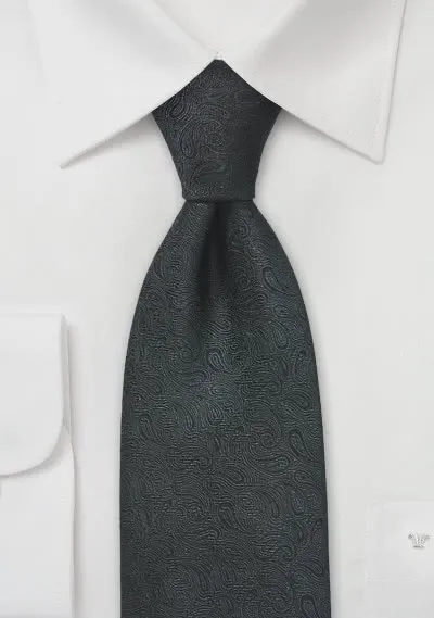 Cravatta paisley nera
