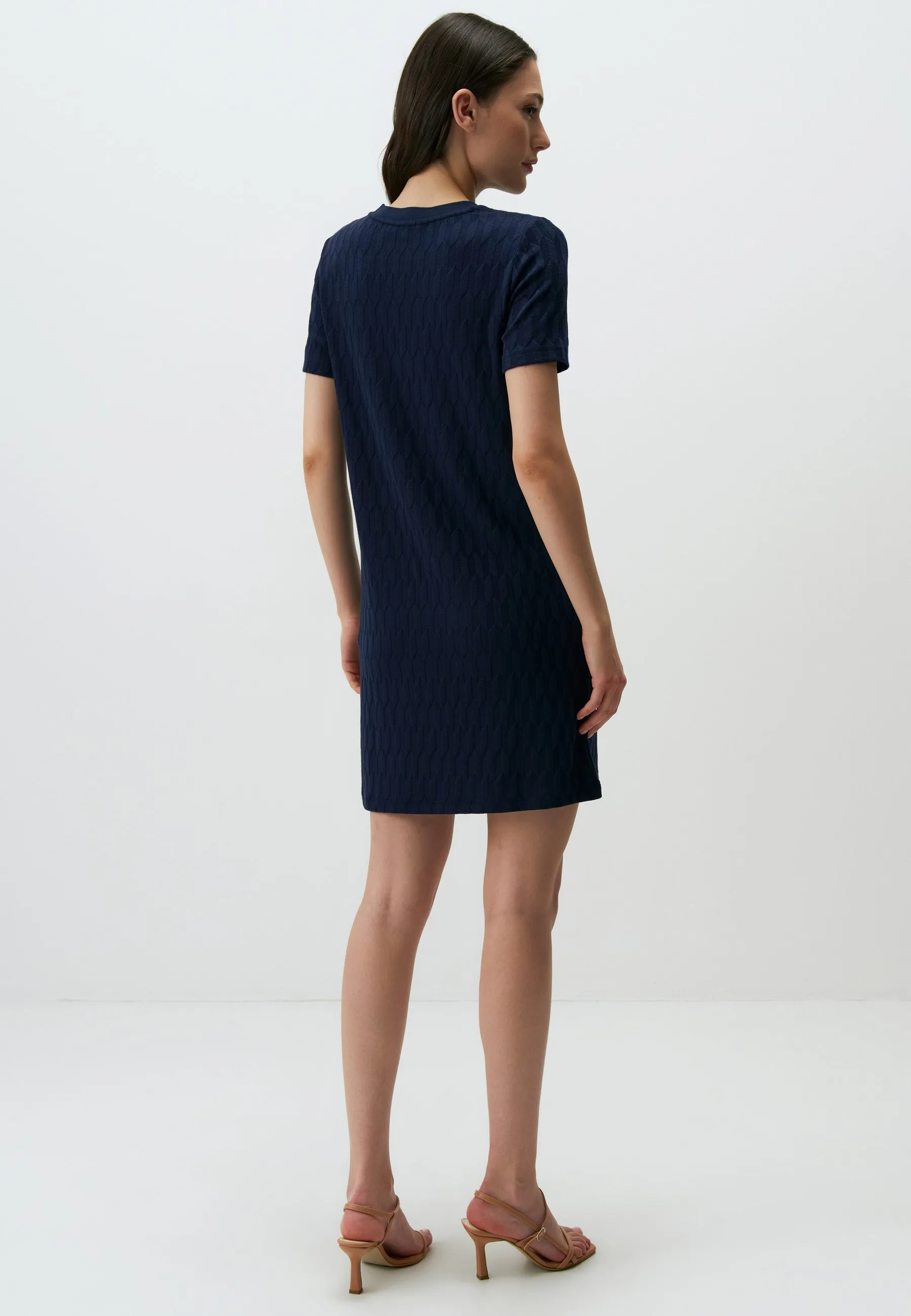 CREW NECK SHORT SLEEVE MINI  - Vestito di maglina