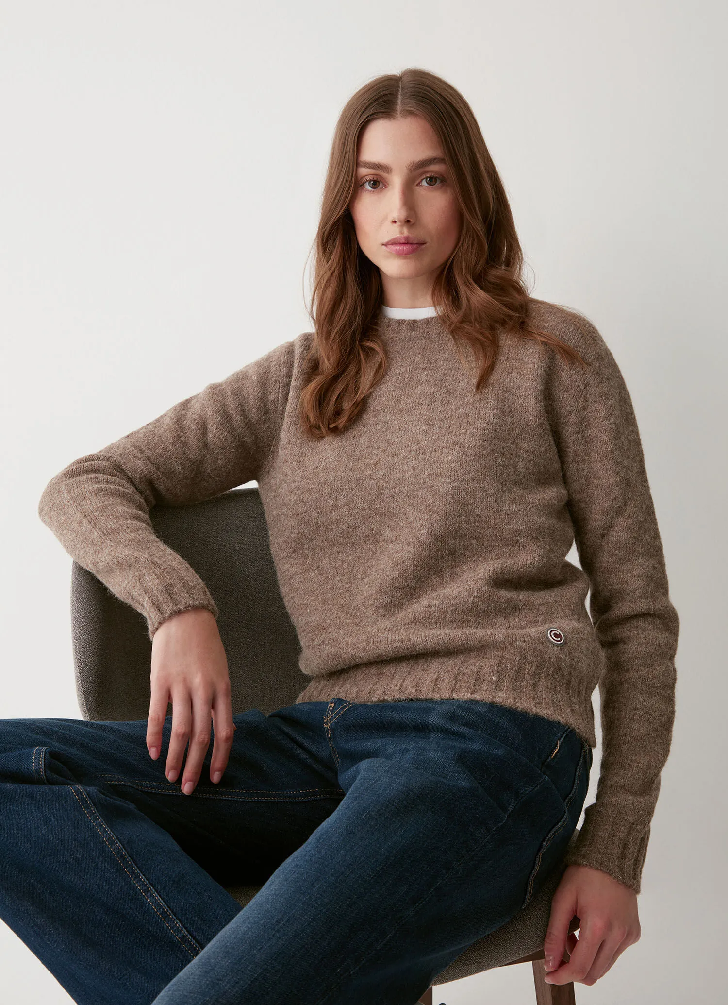 Crew-neck wool jumper