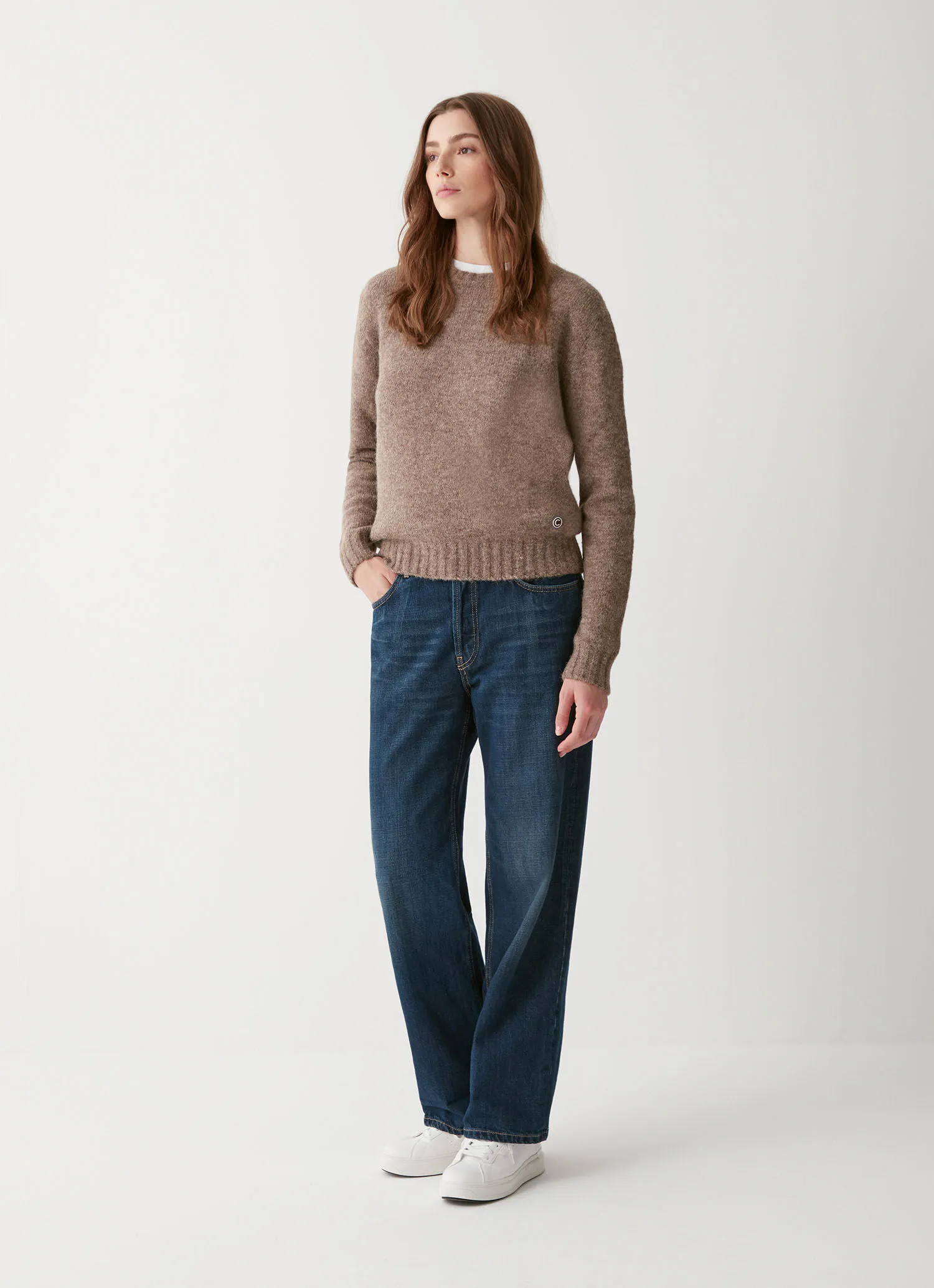 Crew-neck wool jumper