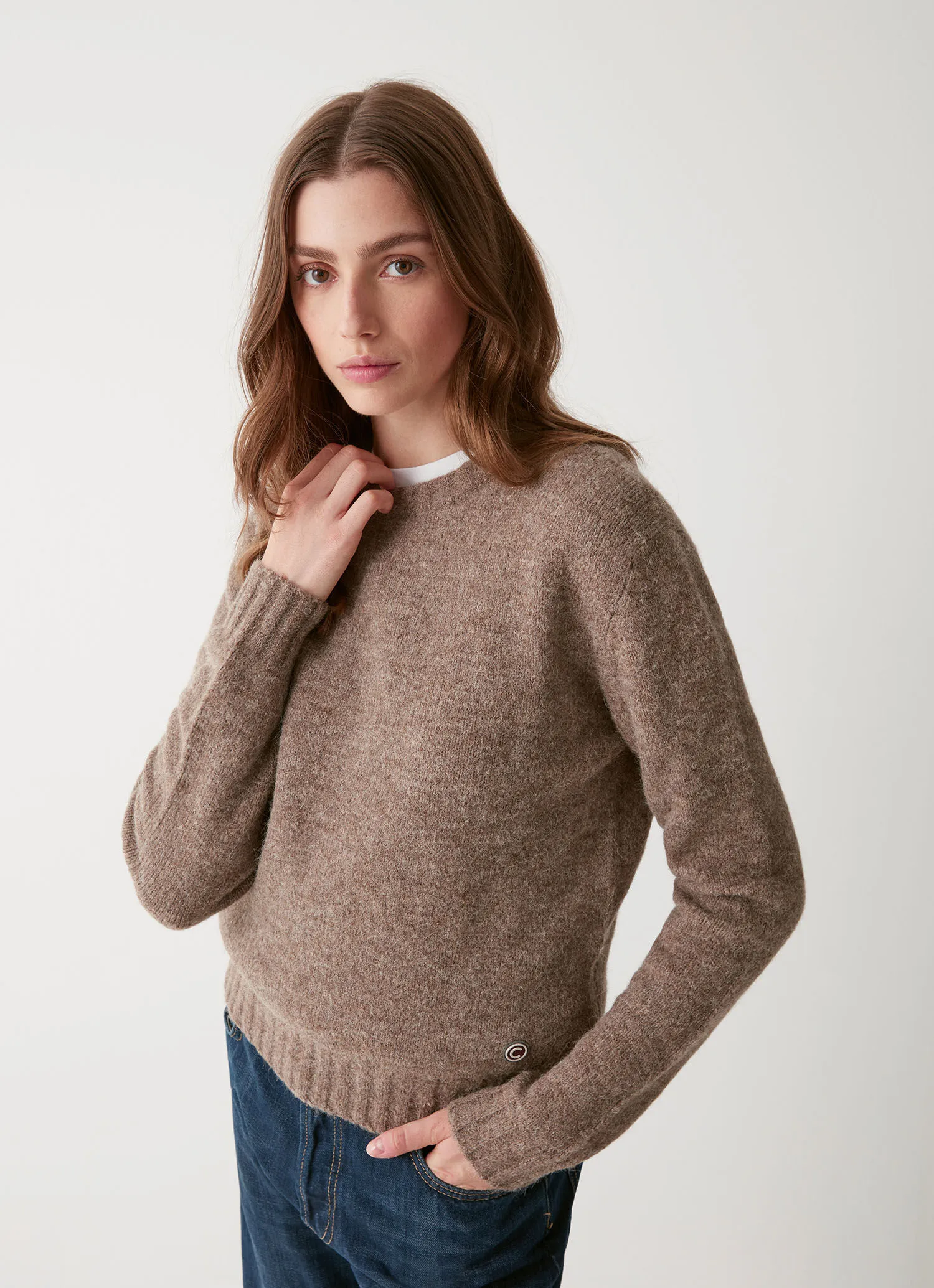 Crew-neck wool jumper