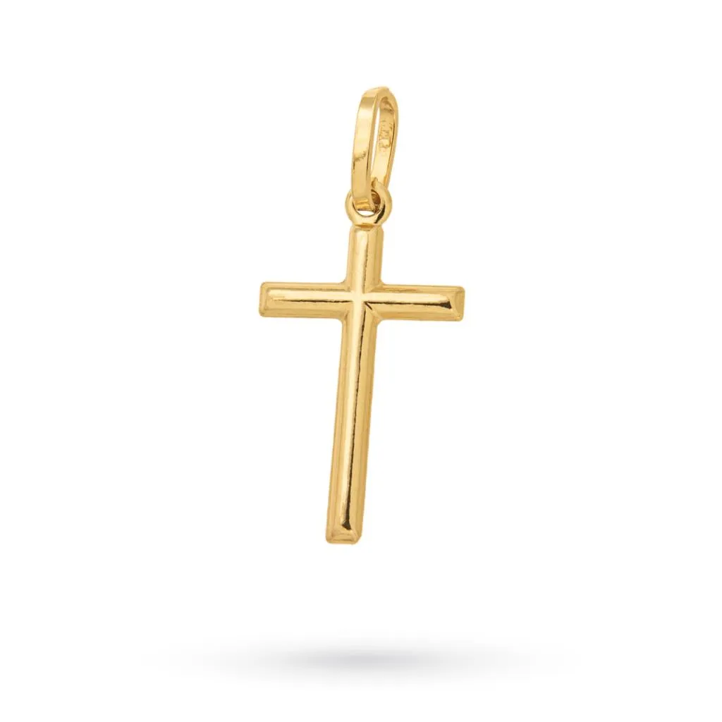 Croce in oro giallo 18kt lucida