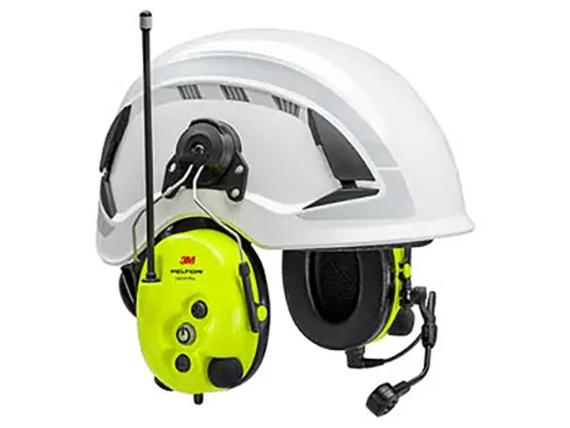 Cuffie antirumore ad alta visibilità 3M Peltor LiteCom Plus PMR con attacco per elmetto, 32dB