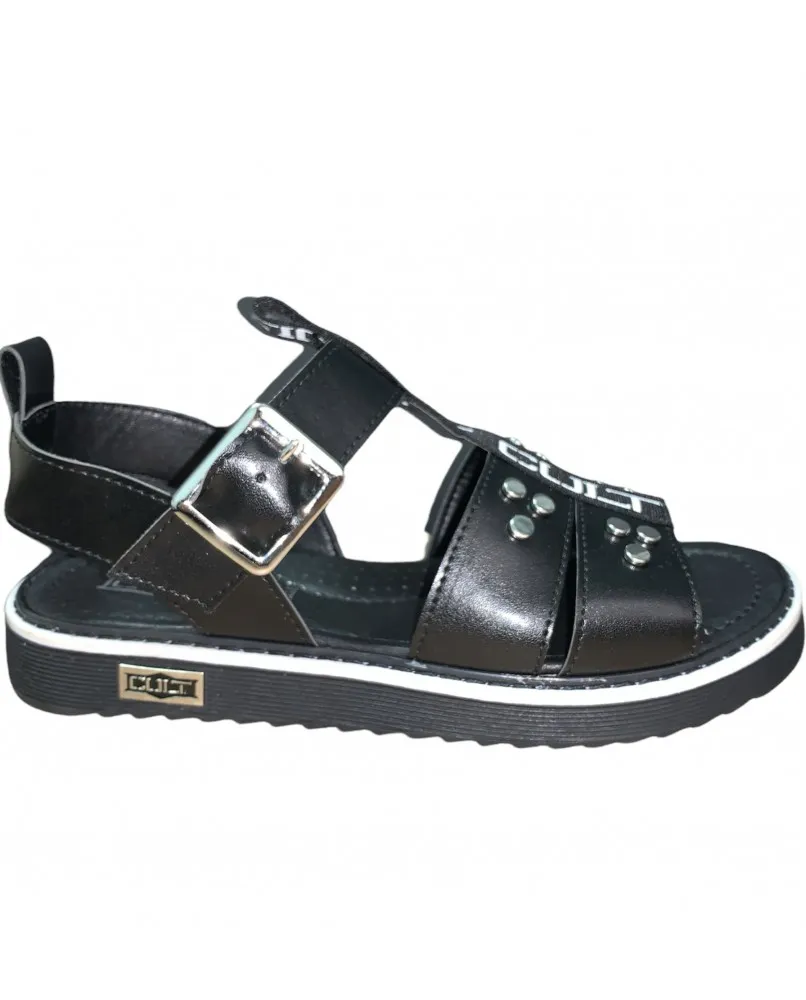CULT BEST sandali scarpe donna nero borchie