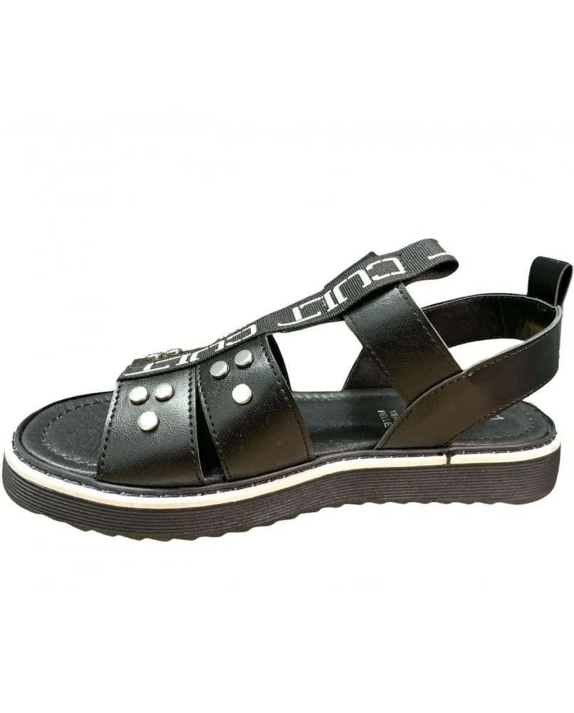 CULT BEST sandali scarpe donna nero borchie