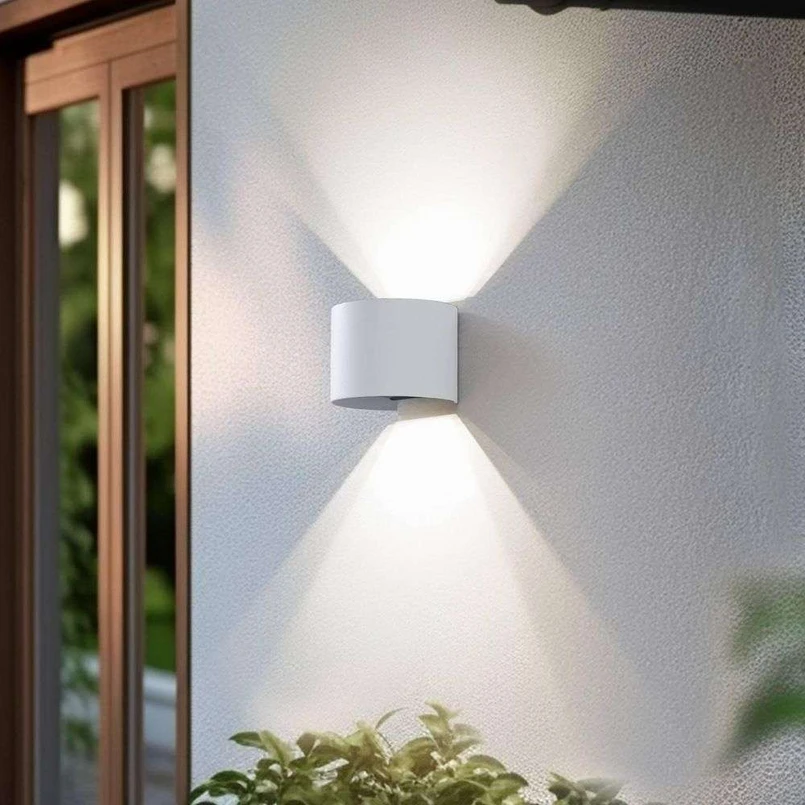 Dara Round LED Smart All'aperto Applique da Parete Bianco - Lindby | Acquista online