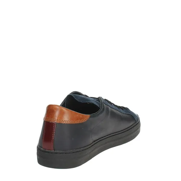 D.A.T.E.  SNEAKERS BASSA M371-HL-VC-BL BLU/CUOIO