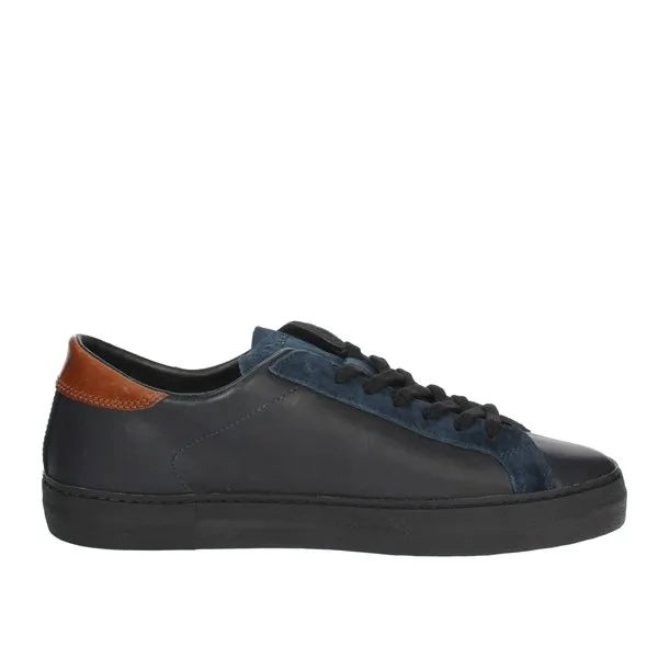 D.A.T.E.  SNEAKERS BASSA M371-HL-VC-BL BLU/CUOIO