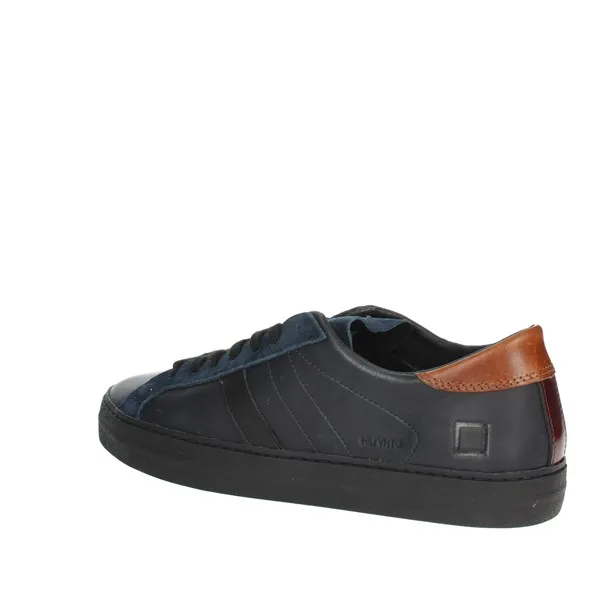 D.A.T.E.  SNEAKERS BASSA M371-HL-VC-BL BLU/CUOIO