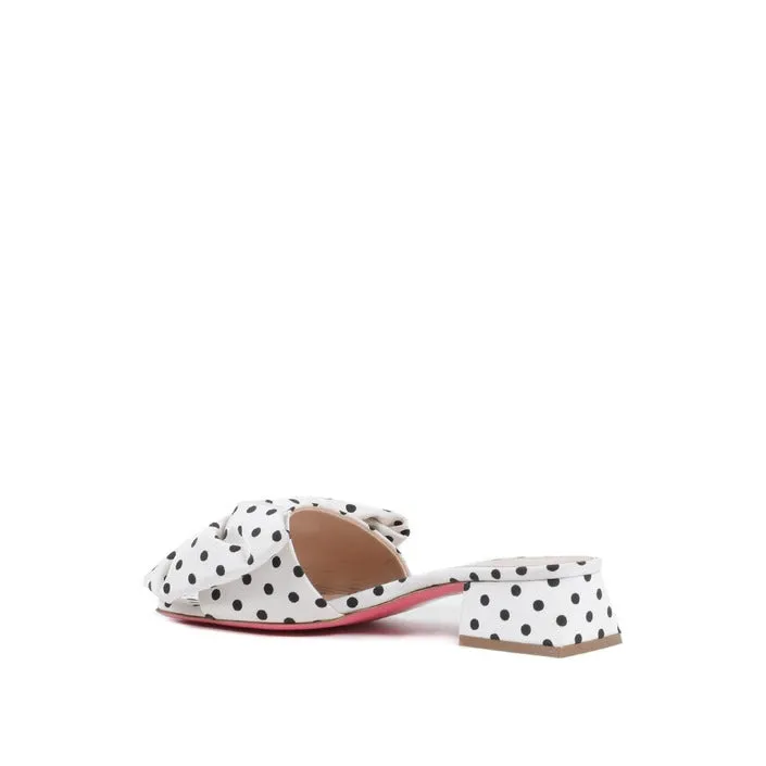 Dee Ocleppo ciabatte gioiello pois bianco e nero   
