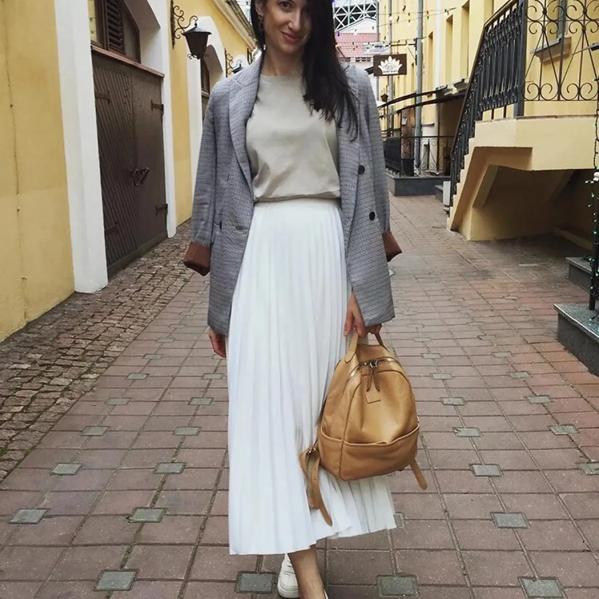 Designer di marca Donna Primavera Autunno Elegante Chic Gonna a pieghe solida Vita alta Moda di lusso con elastico femminile
