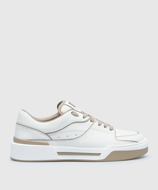 Dolce&Gabbana Sneakers New Roma in pelle bianca con logo CS2036AY953