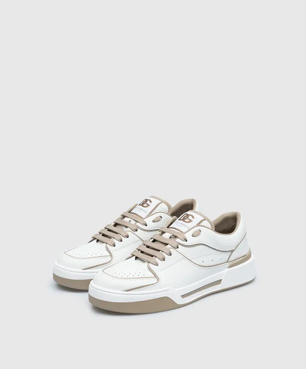 Dolce&Gabbana Sneakers New Roma in pelle bianca con logo CS2036AY953