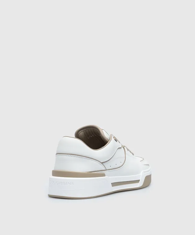 Dolce&Gabbana Sneakers New Roma in pelle bianca con logo CS2036AY953
