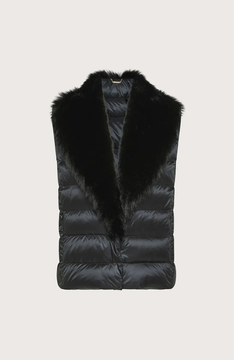 Donna Seventy Venezia  | Gilet Con Collo In Ecopelliccia