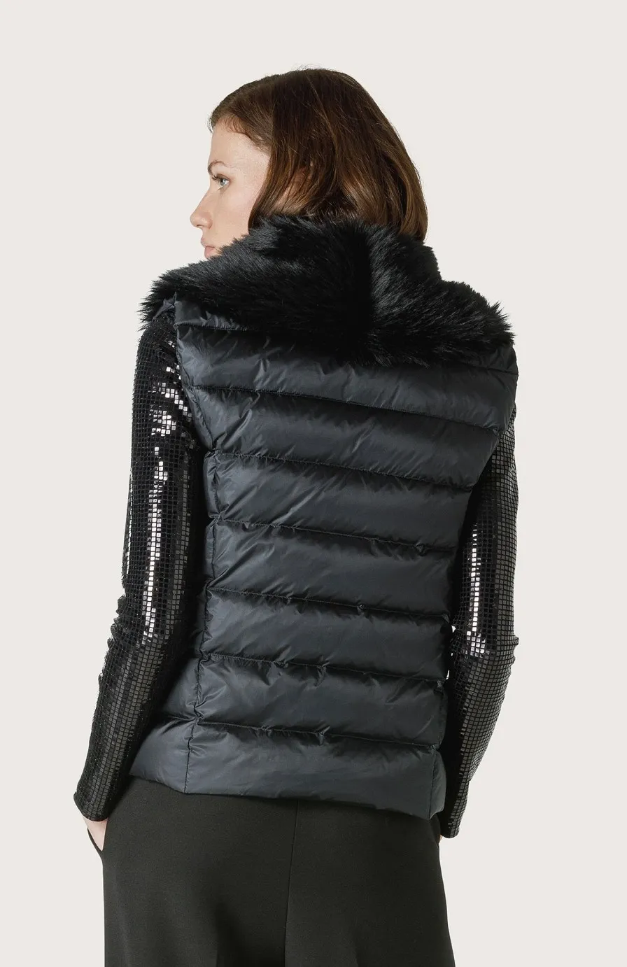 Donna Seventy Venezia  | Gilet Con Collo In Ecopelliccia