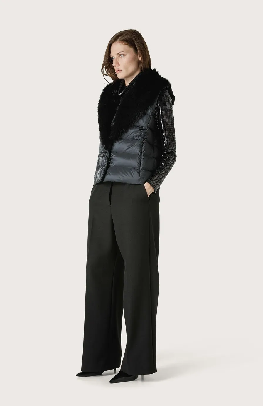 Donna Seventy Venezia  | Gilet Con Collo In Ecopelliccia