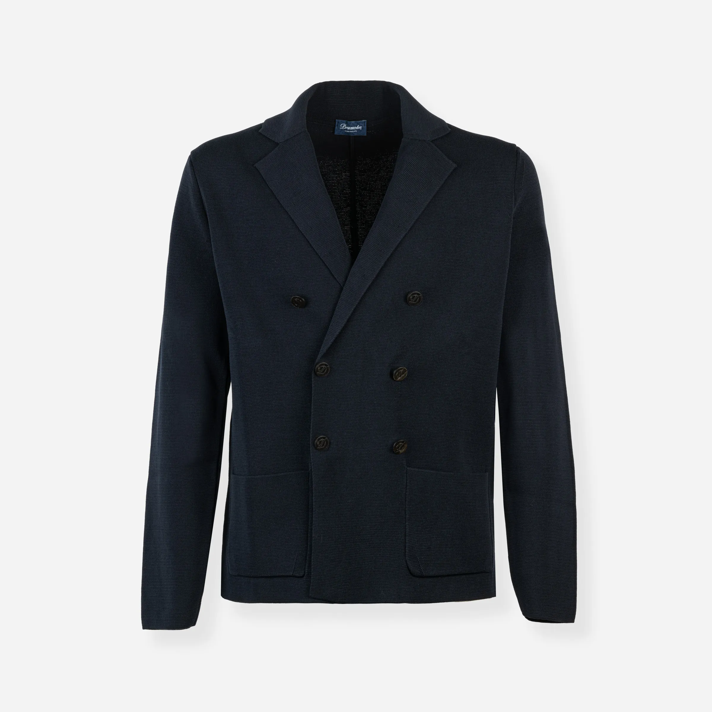 Double-breasted knit jacket