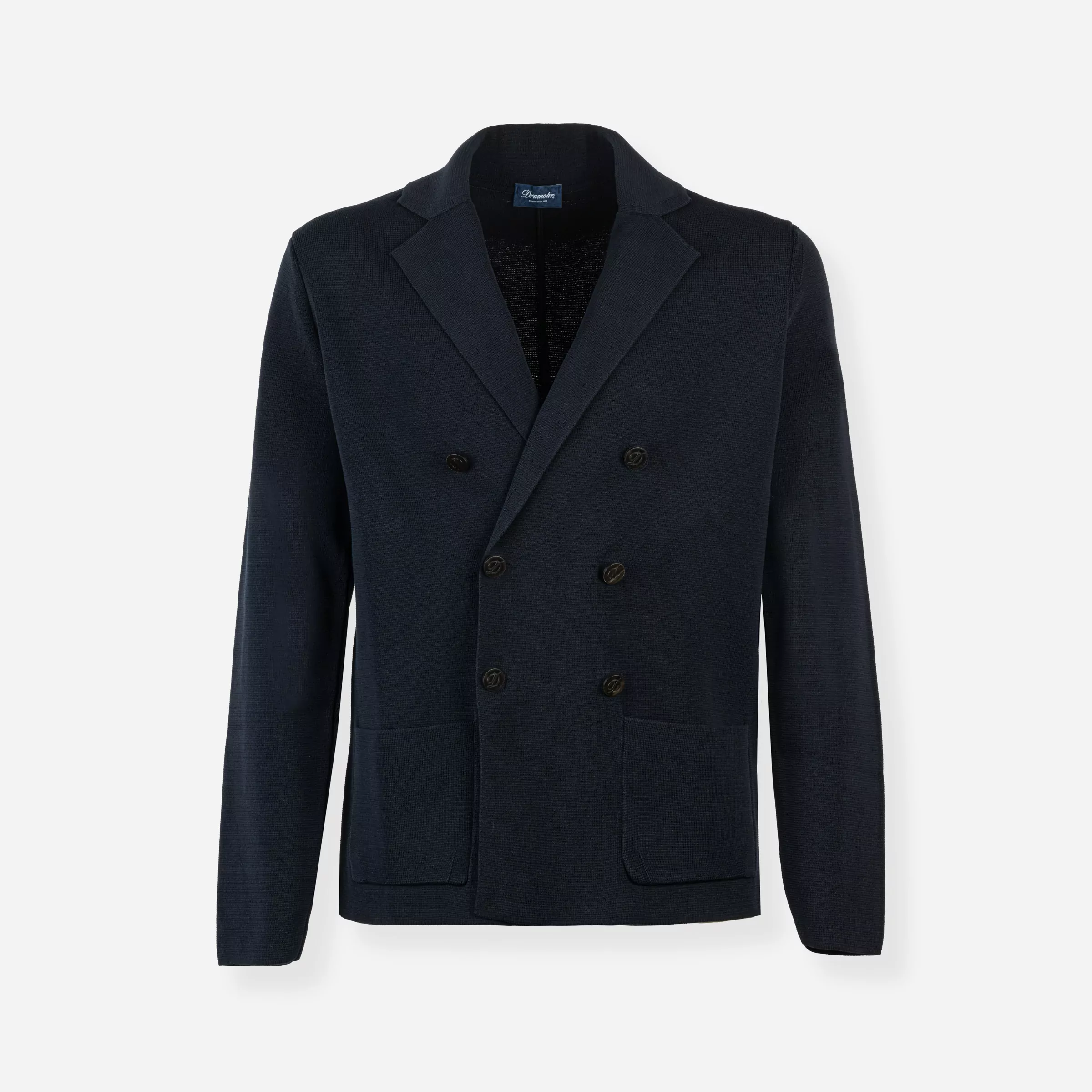 Double-breasted knit jacket
